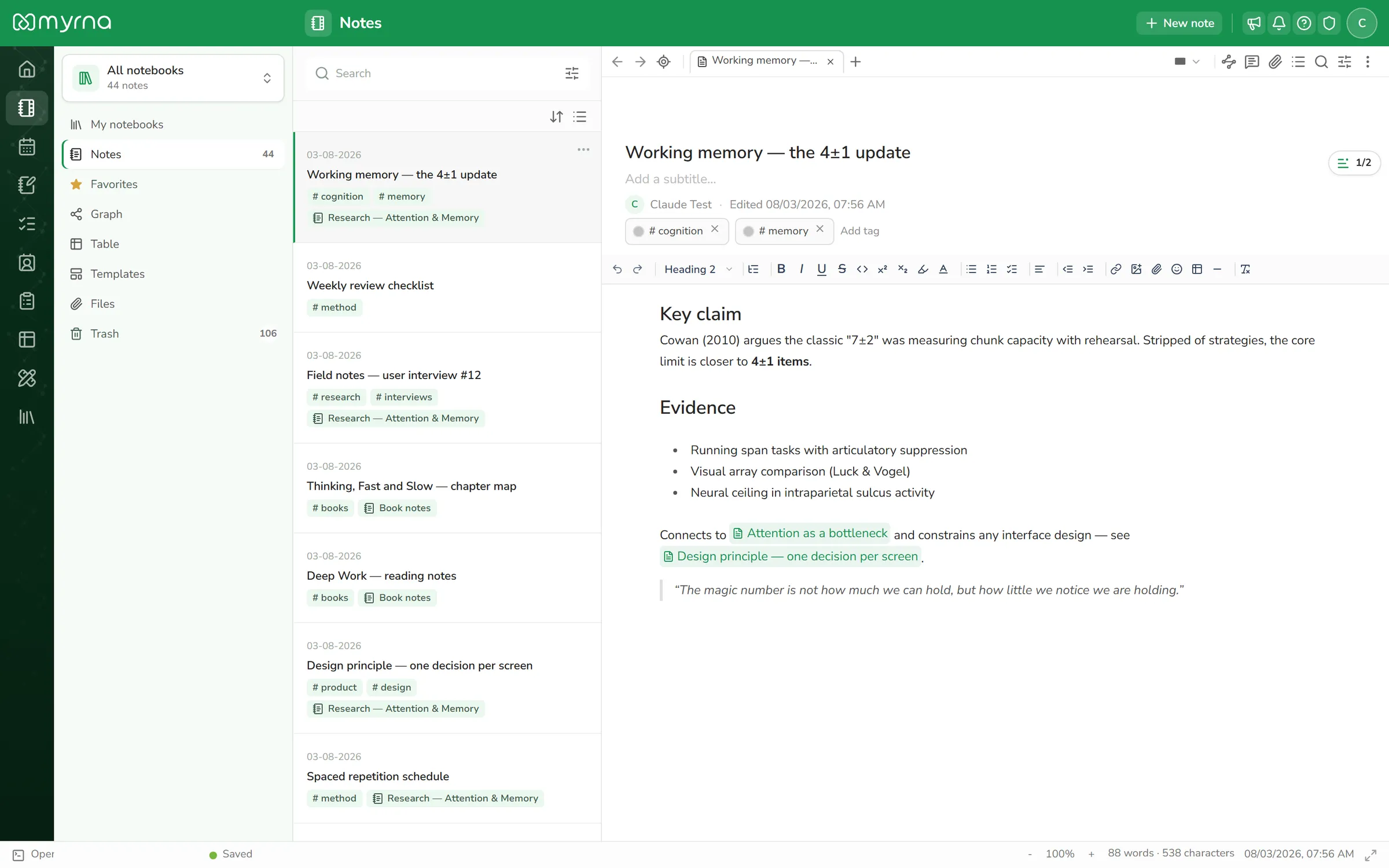 Notes editor and Draw whiteboard side by side (real capture)